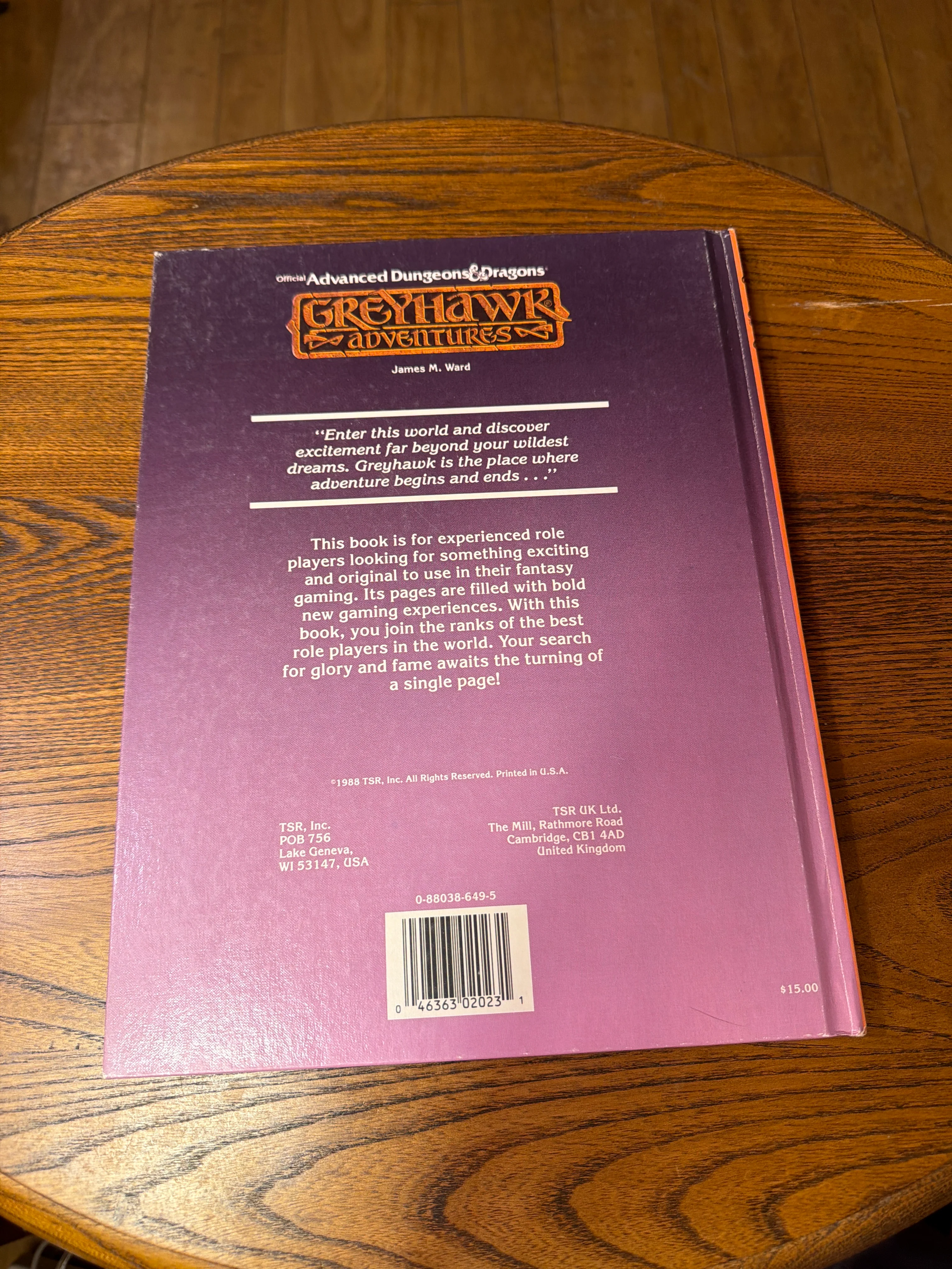 Advanced Dungeons & Dragons : Greyhawk adventures HC 1988 - Image 2