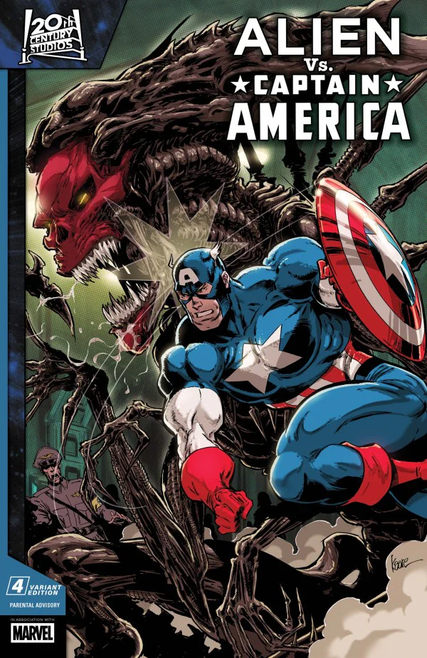 ALIEN VS. CAPTAIN AMERICA #4 KAARE ANDREWS VARIANT