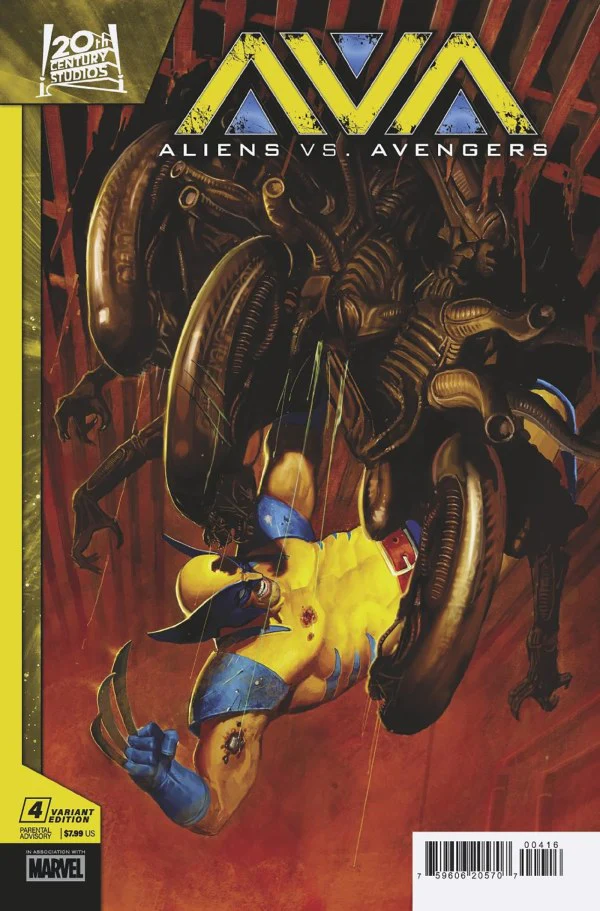 ALIENS VS. AVENGERS #4 E.M. GIST INC 1:25 VARIANT