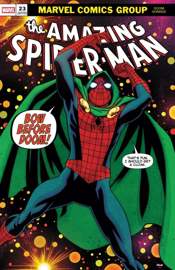 AMAZING SPIDER-MAN #23 (2026) MIKE MCKONE DOOM HOMAGE VARIANT [DS]