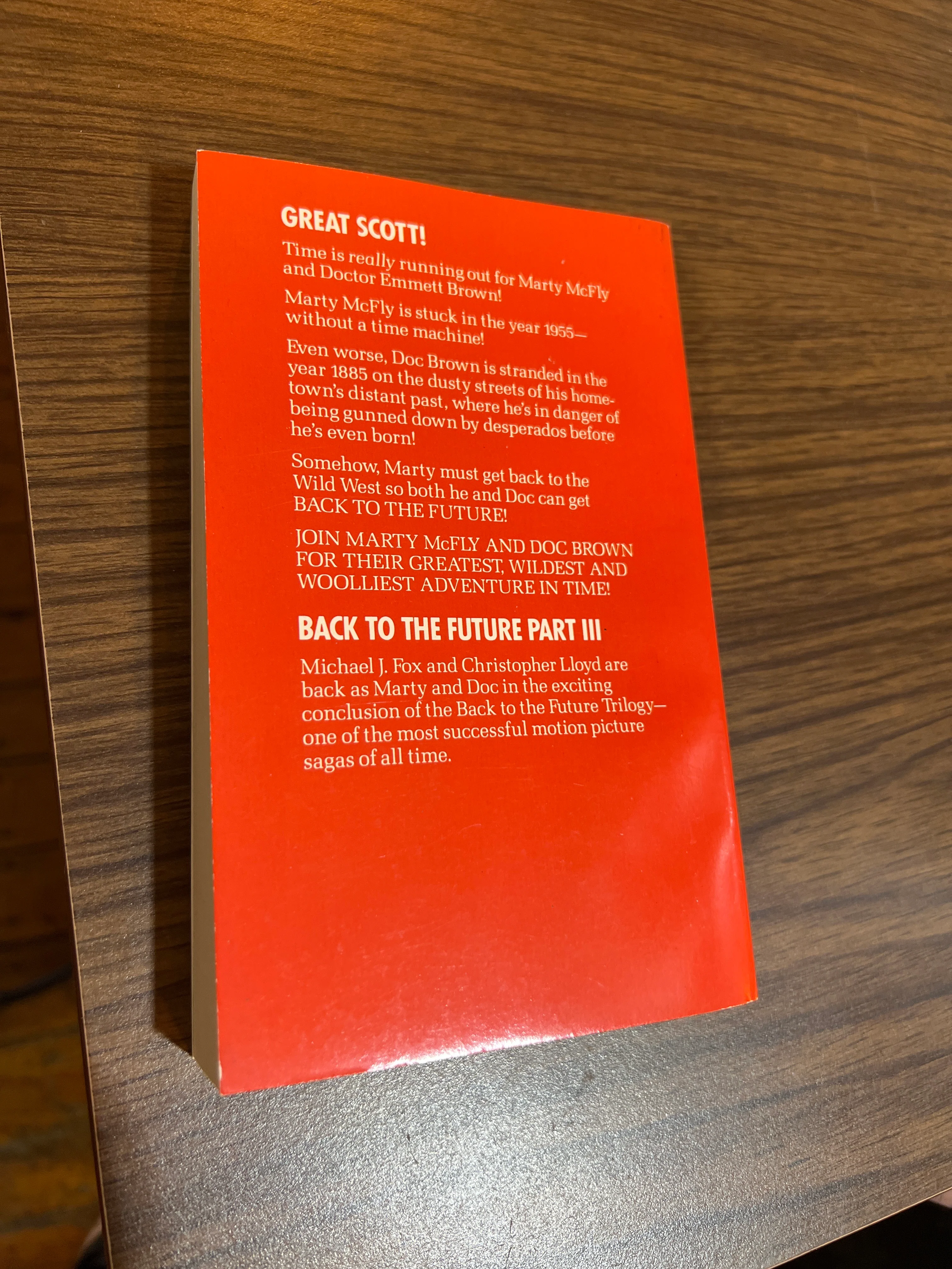 Back to the Future III : Paperback Novelization Craig Shaw Gardner Unread - Image 4