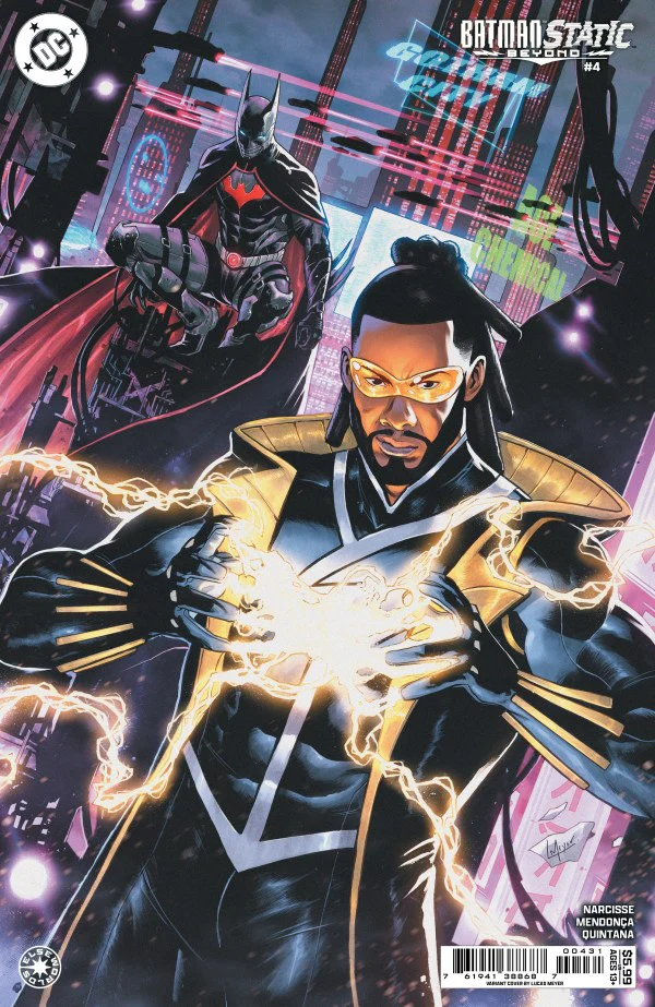 BATMAN / STATIC: BEYOND #4 (OF 6) CVR C LUCAS MEYER CARD STOCK VAR