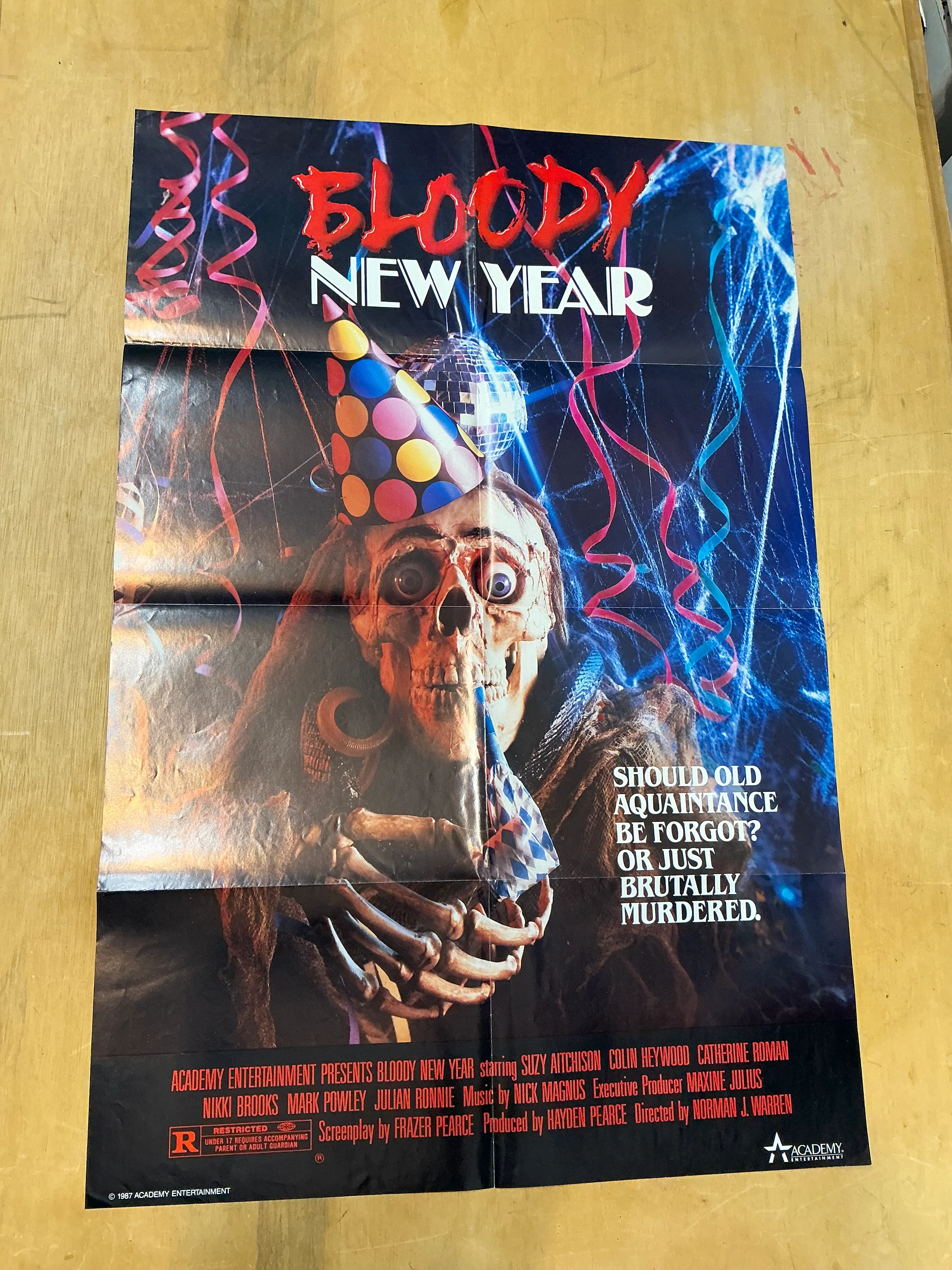 Bloody New Year : Video Store One-Sheet Folded