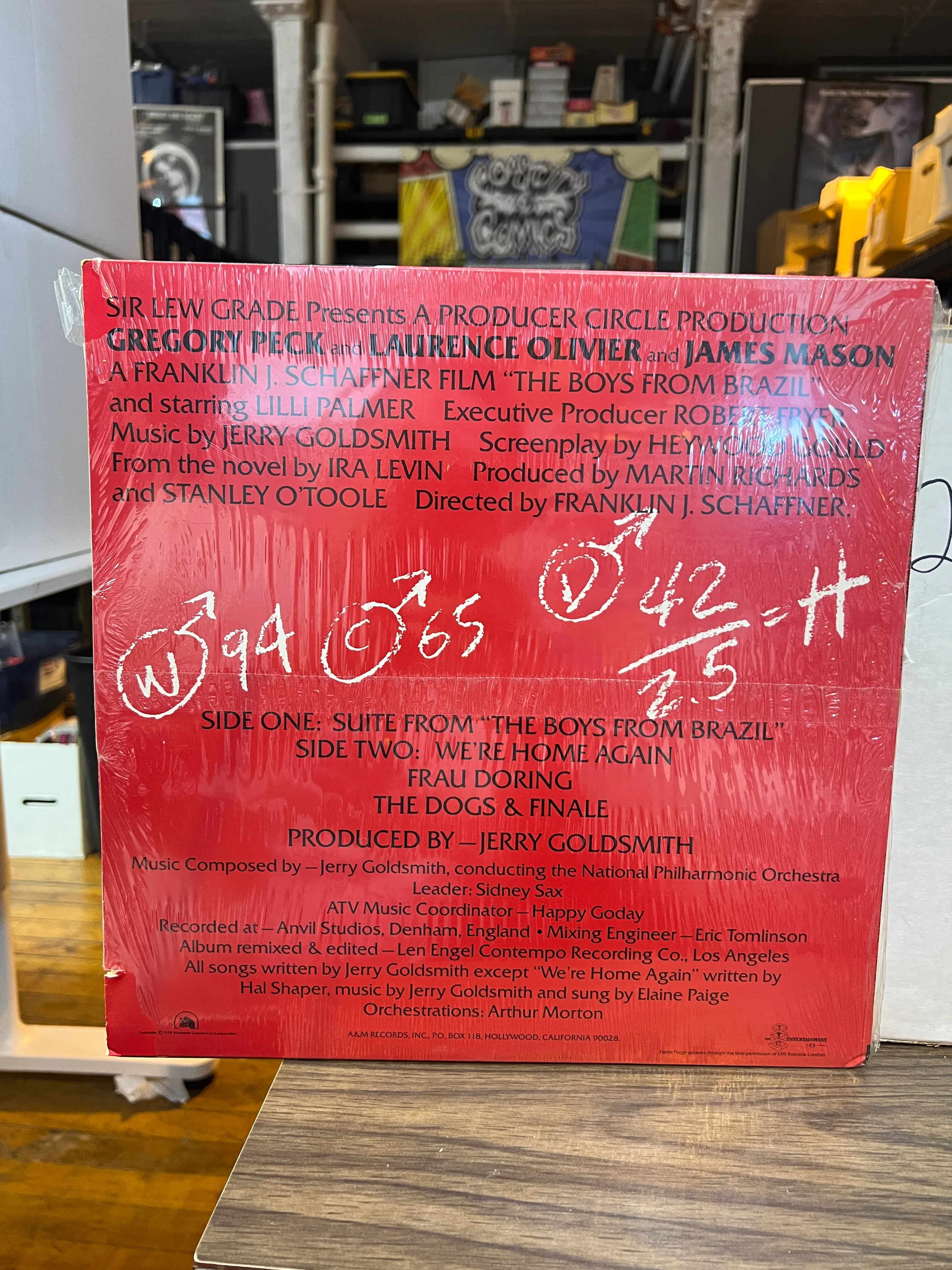 Boys From Brazil : OST Soundtrack  LP Vinyl Original Pressing Sealed / Promo Cutout - Image 2