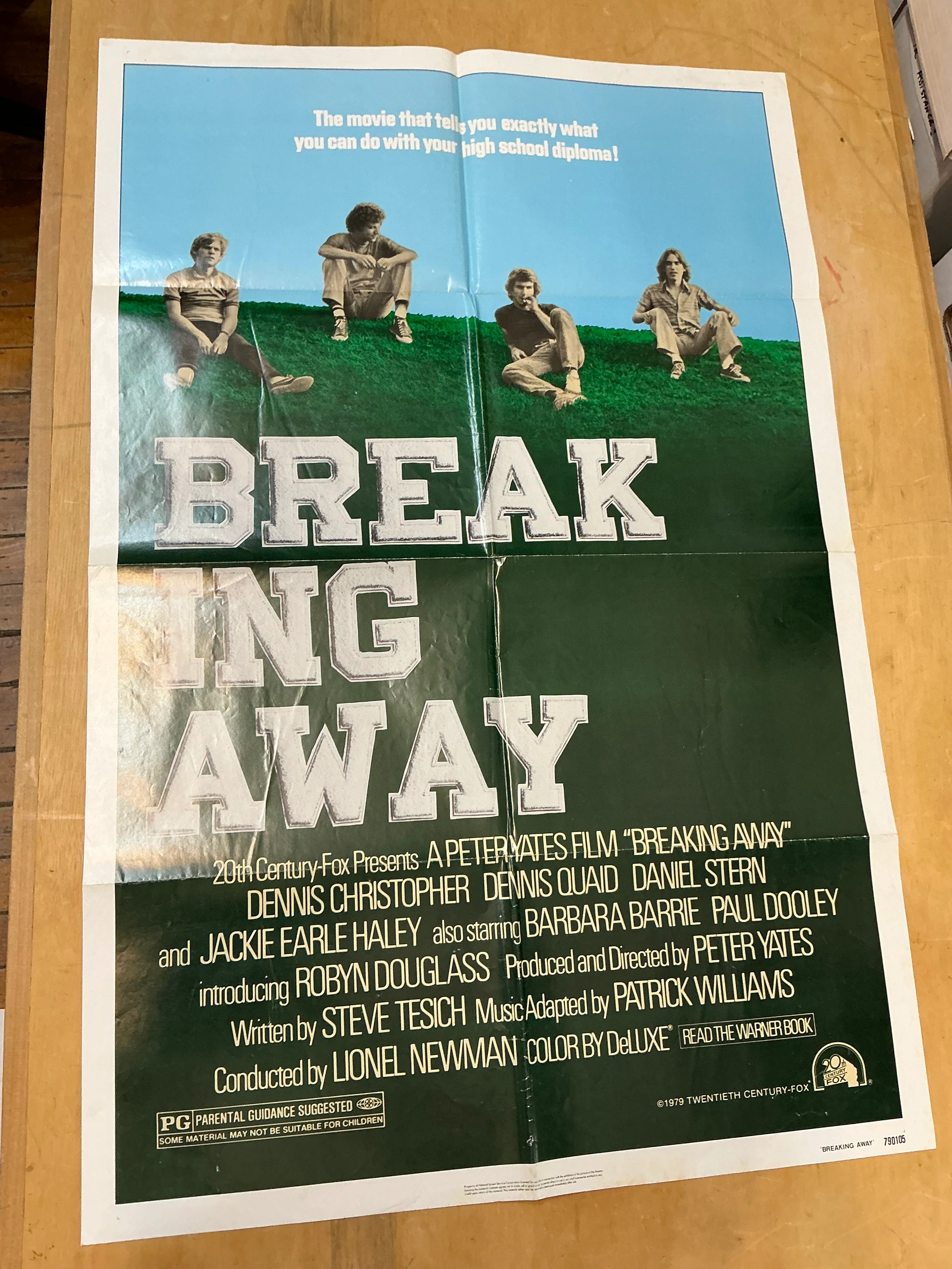 Breaking Away : Original One-Sheet Poster Folded Dennis Quaid