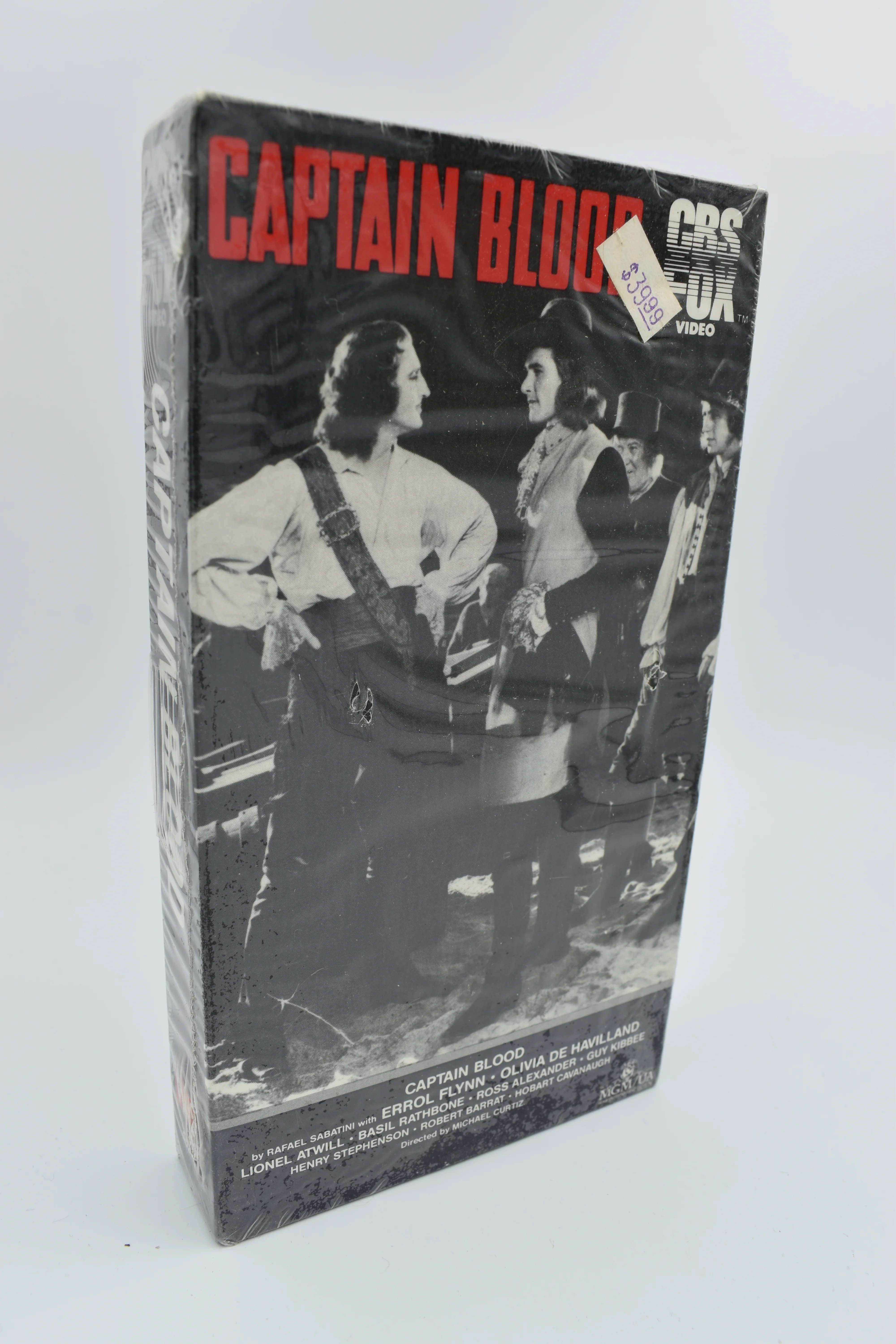 Captain Blood : Black & White  Sealed VHS Tape w/ Watermarks