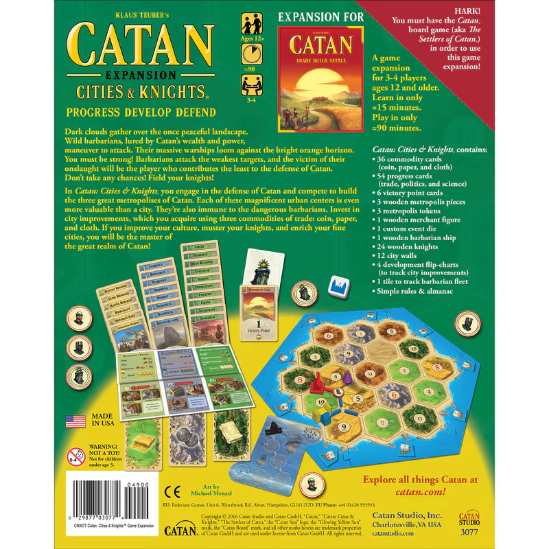 CATAN - Cities and Knights (5th Edition) Board Game - Image 2