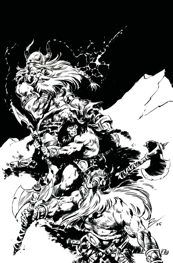 CONAN THE BARBARIAN #25 CVR I INC 1:5 ROBERTO DE LA TORRE B&W VAR (MR)