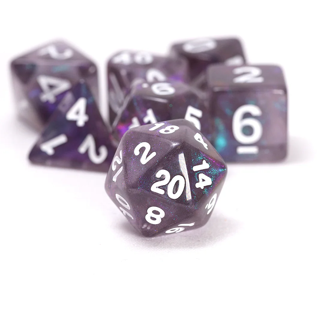 Dice Set: Unearthed Treasure Amethyst 7-Piece Polyhedral RPG SIRIUS - Image 3