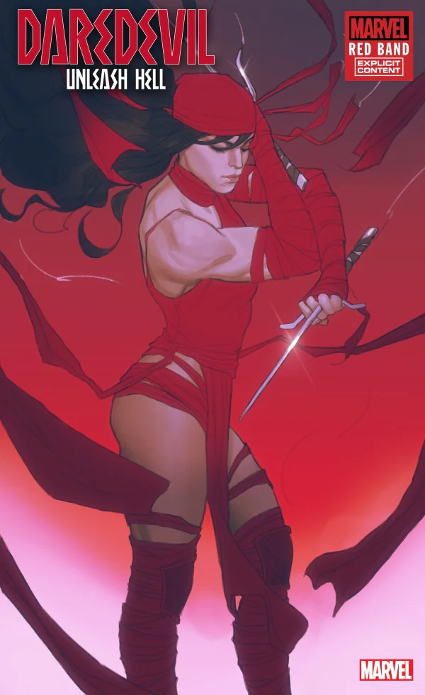 DAREDEVIL: UNLEASH HELL - RED BAND #1 JOSHUA SWABY ELEKTRA VARIANT [POLYBAGGED]