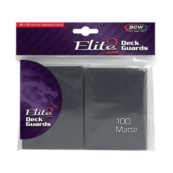 Deck Guards (Card Sleeves) Elite2 BCW Pack of 100 - Matte Cool Gray Anti-Glare