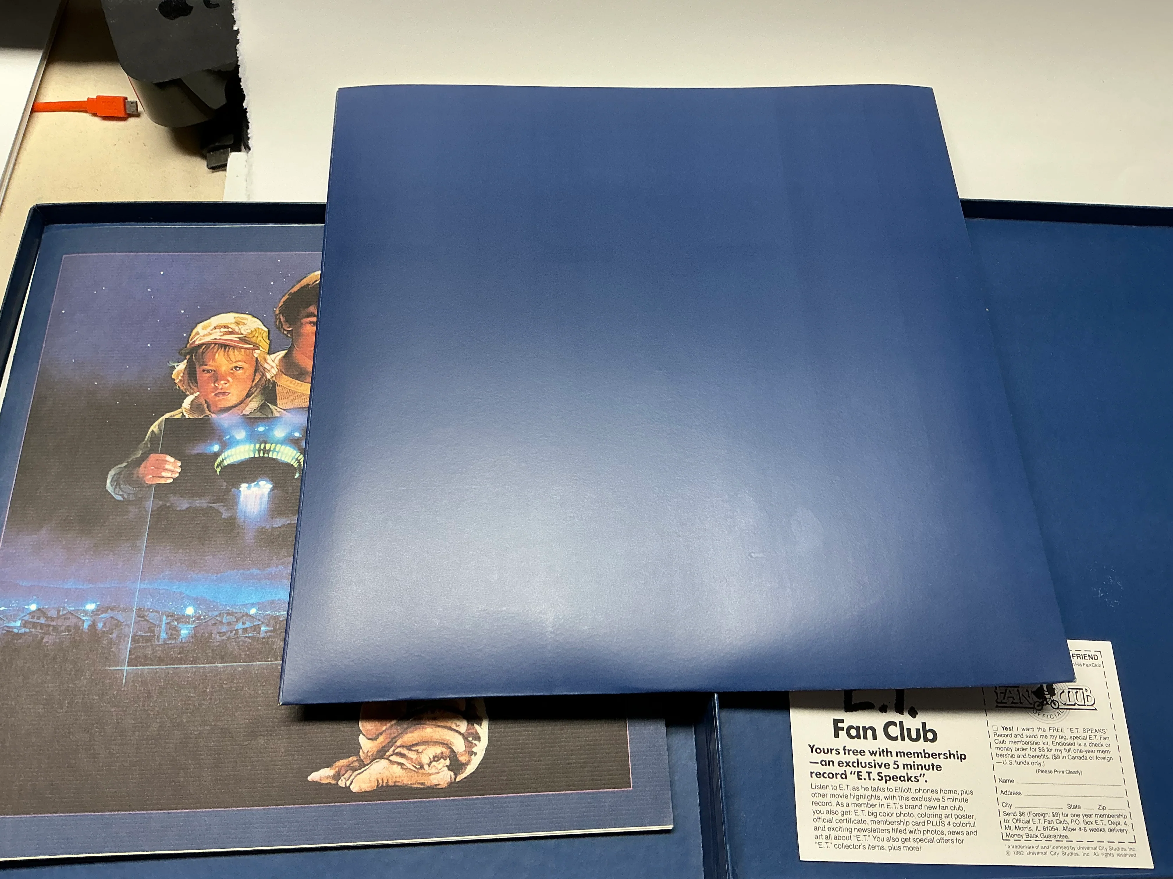 E.T. Soundtrack Narrated by Michael Jackson 1982 MCA70000 LP Booklet Poster MT/MT - Image 3