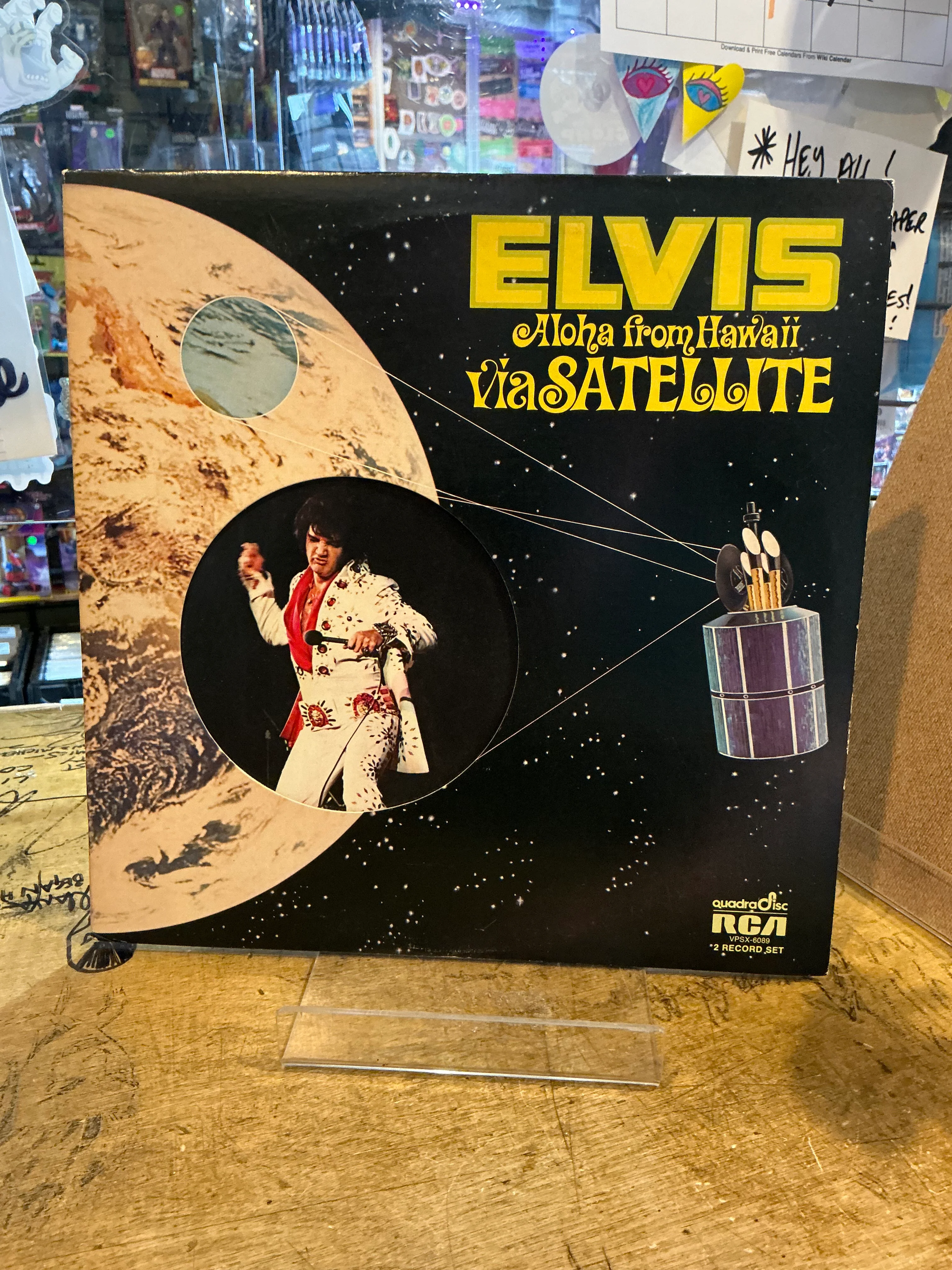 ELVIS : Aloha From Hawaii Via Satellite Quadradisc (2 Records Recorded In Quad) EX/NM VPSX-6089 Record