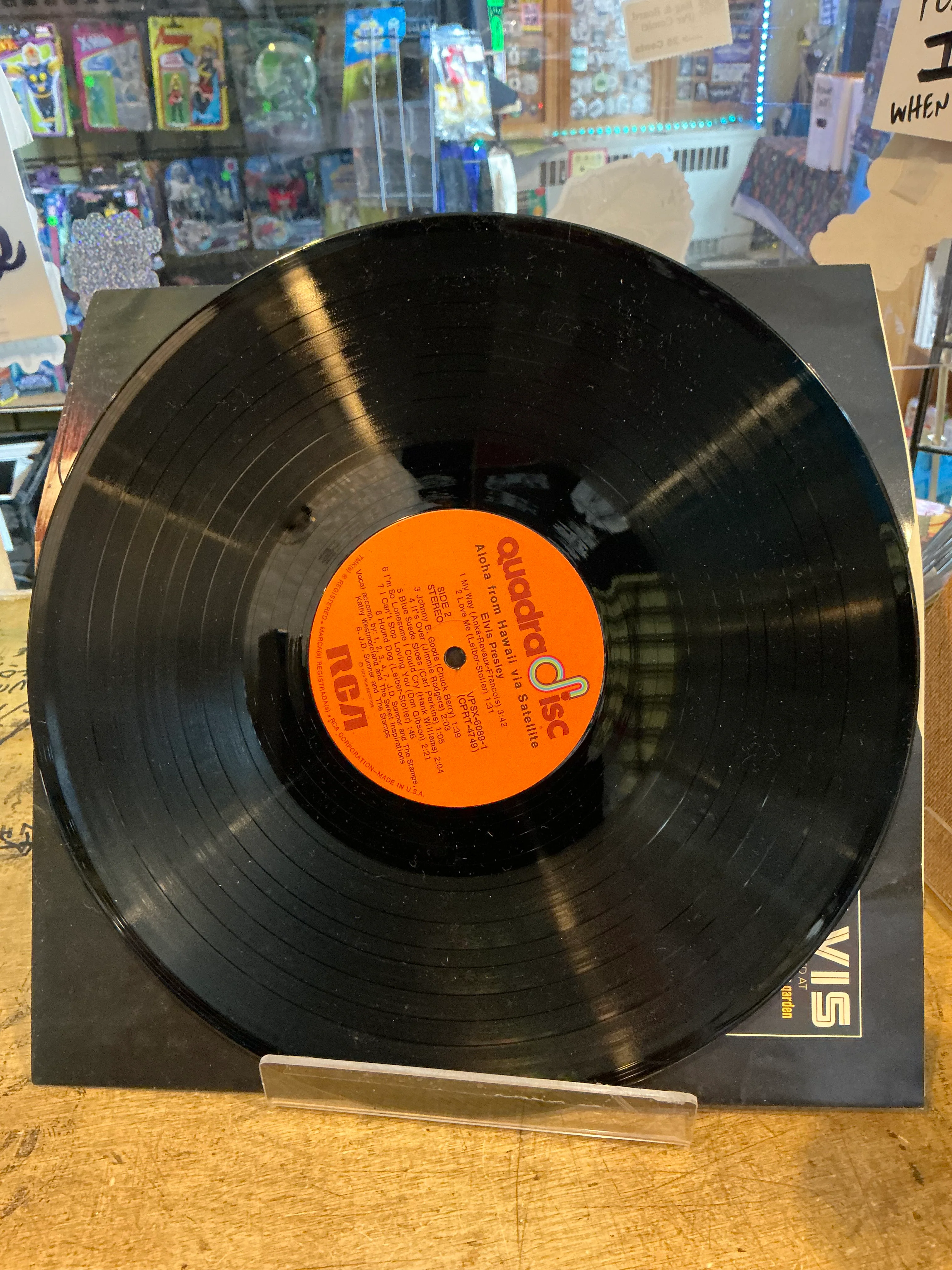 ELVIS : Aloha From Hawaii Via Satellite Quadradisc (2 Records Recorded In Quad) EX/NM VPSX-6089 Record - Image 4
