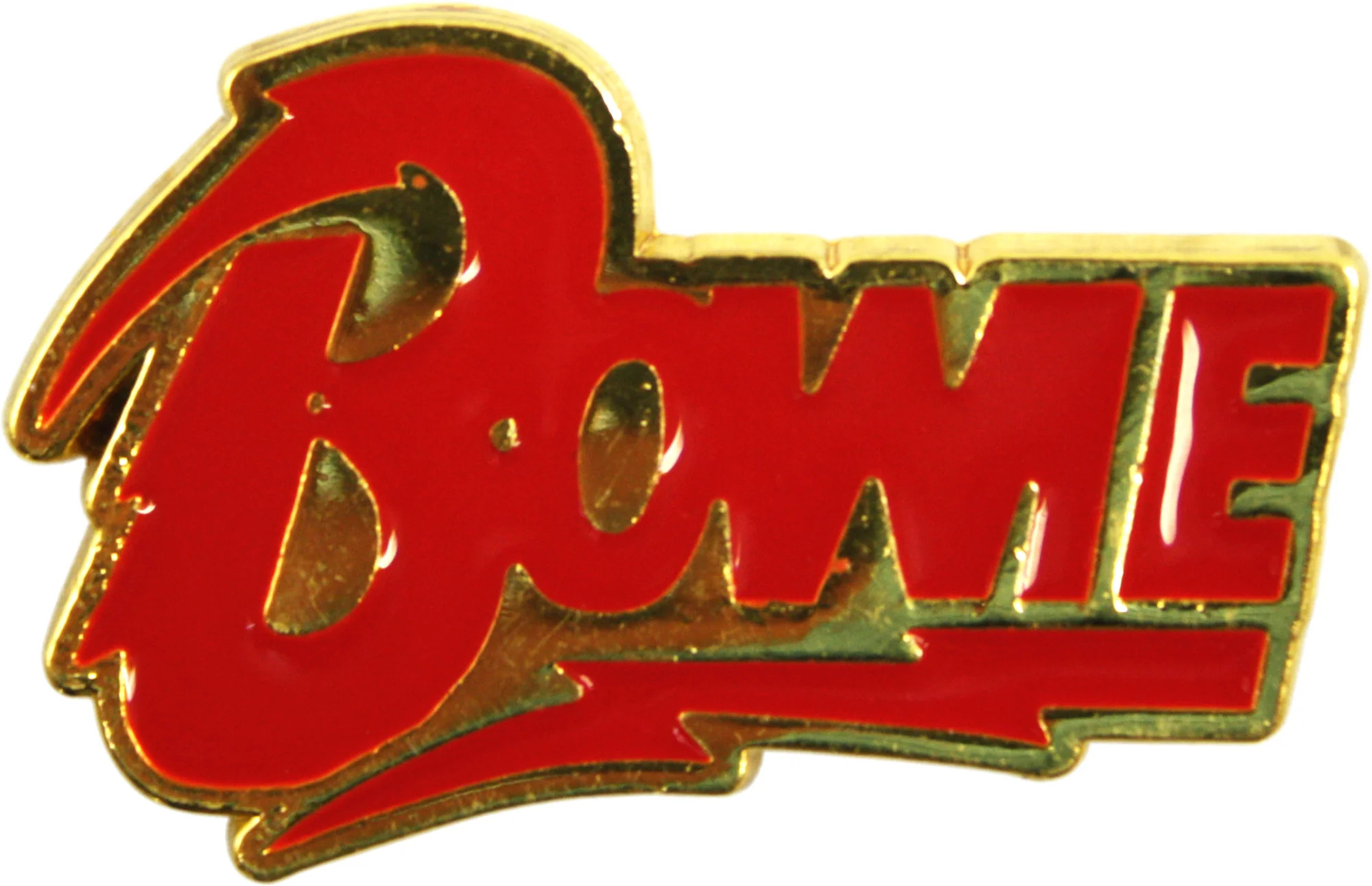 Enamel Pin - David Bowie - Red And Gold Logo - Image 2