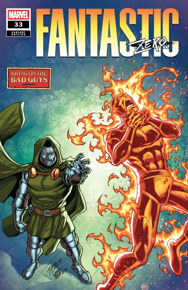 FANTASTIC FOUR #33 (2025) RON LIM BRING ON THE BAD GUYS VARIANT [DOOM]