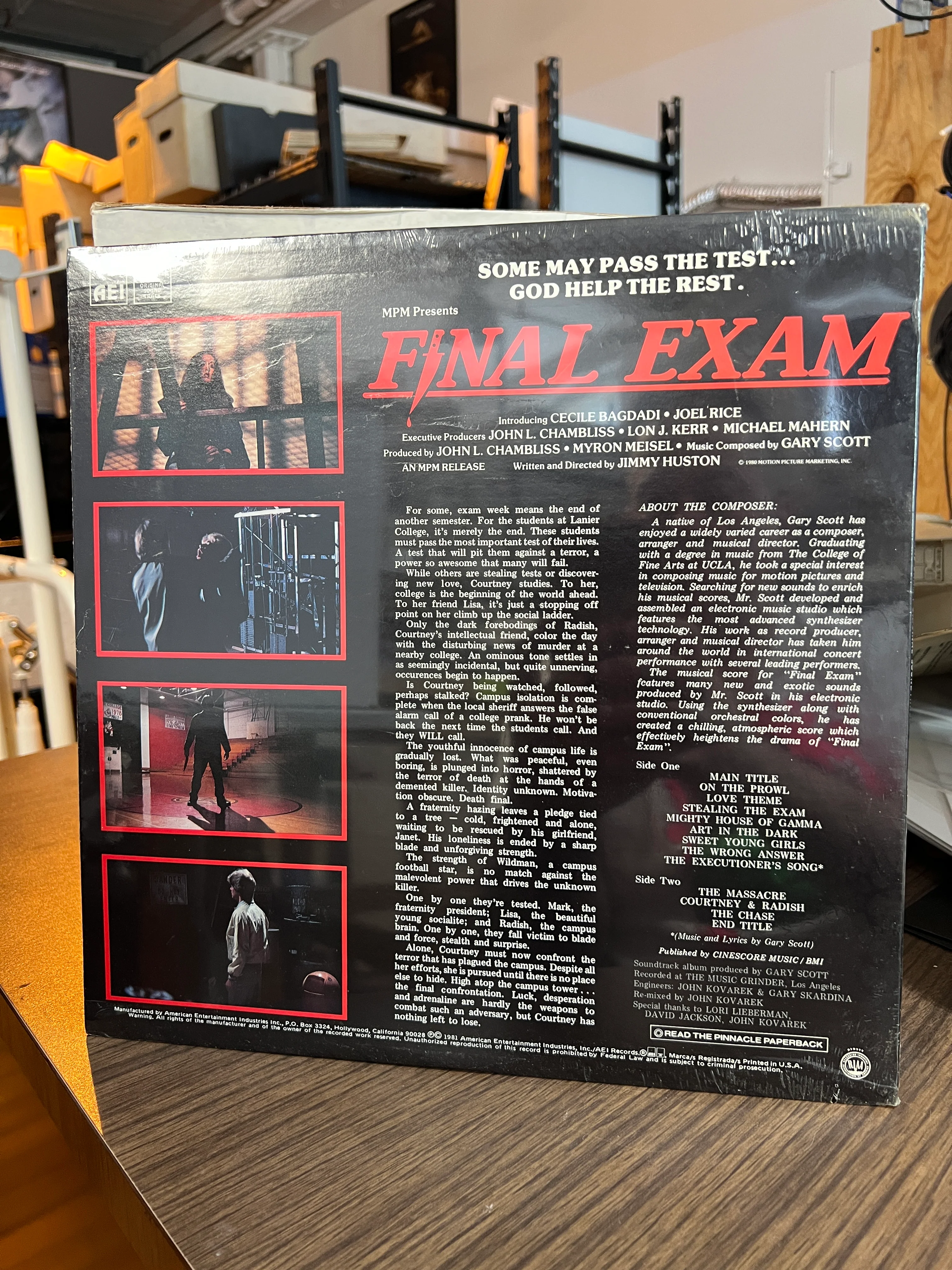 Final Exam : OST Original Horror Soundtrack AEI 3105 Stereo SEALED! - Image 2