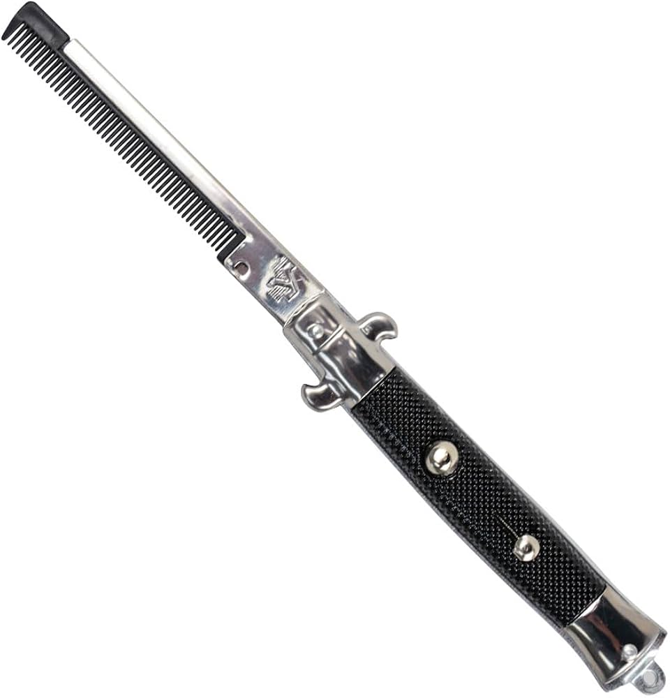 Folding Pocket Comb - Switchblade Style - Novelty Gift Item - Image 3