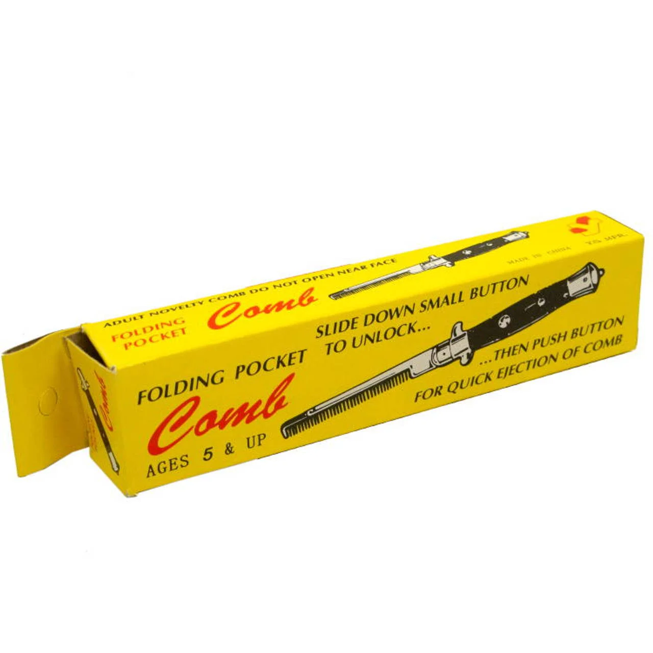 Folding Pocket Comb - Switchblade Style - Novelty Gift Item - Image 5