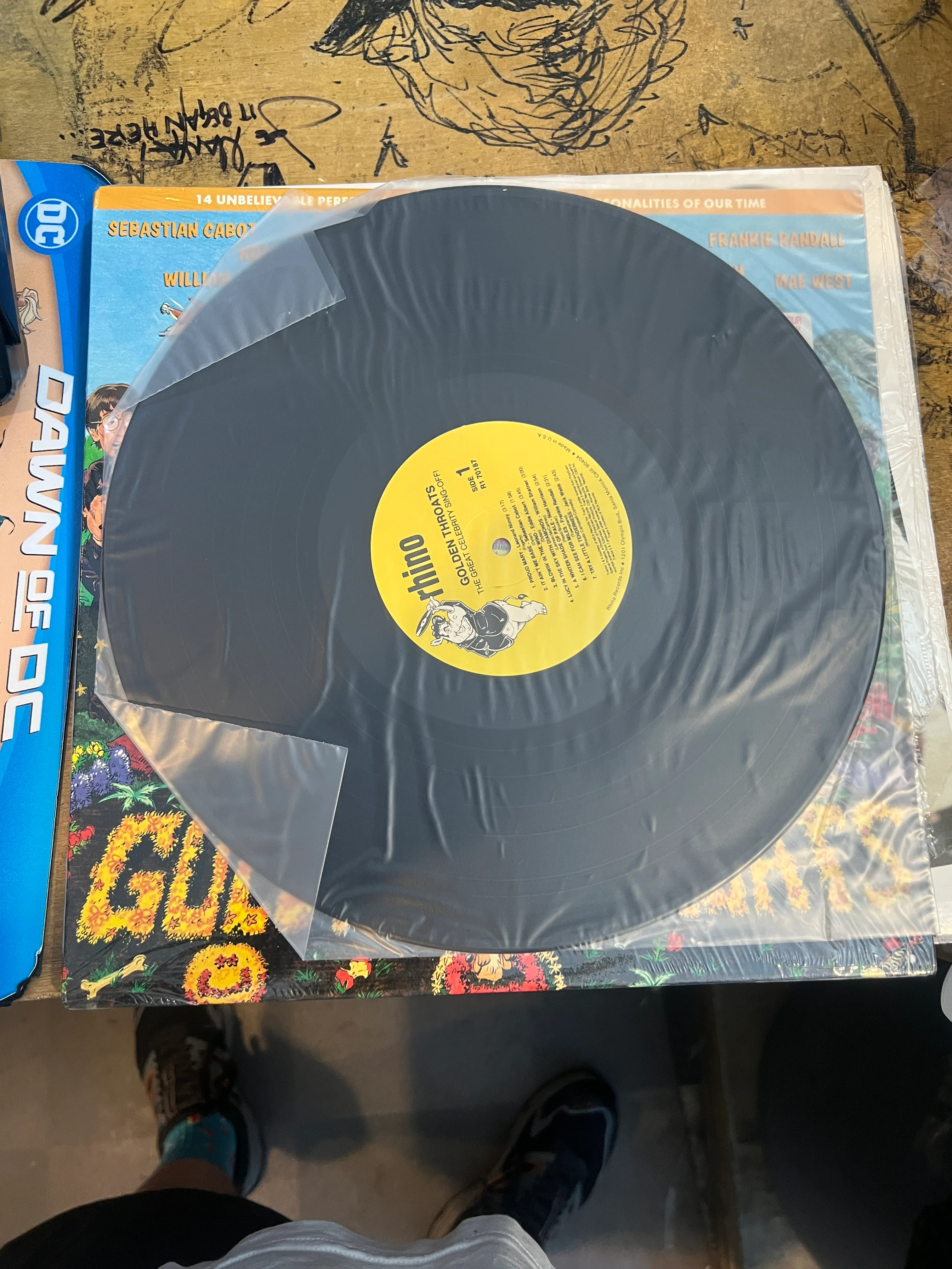 Golden Throats : The Great Celebrity Sing Off LP 1988 - Image 2