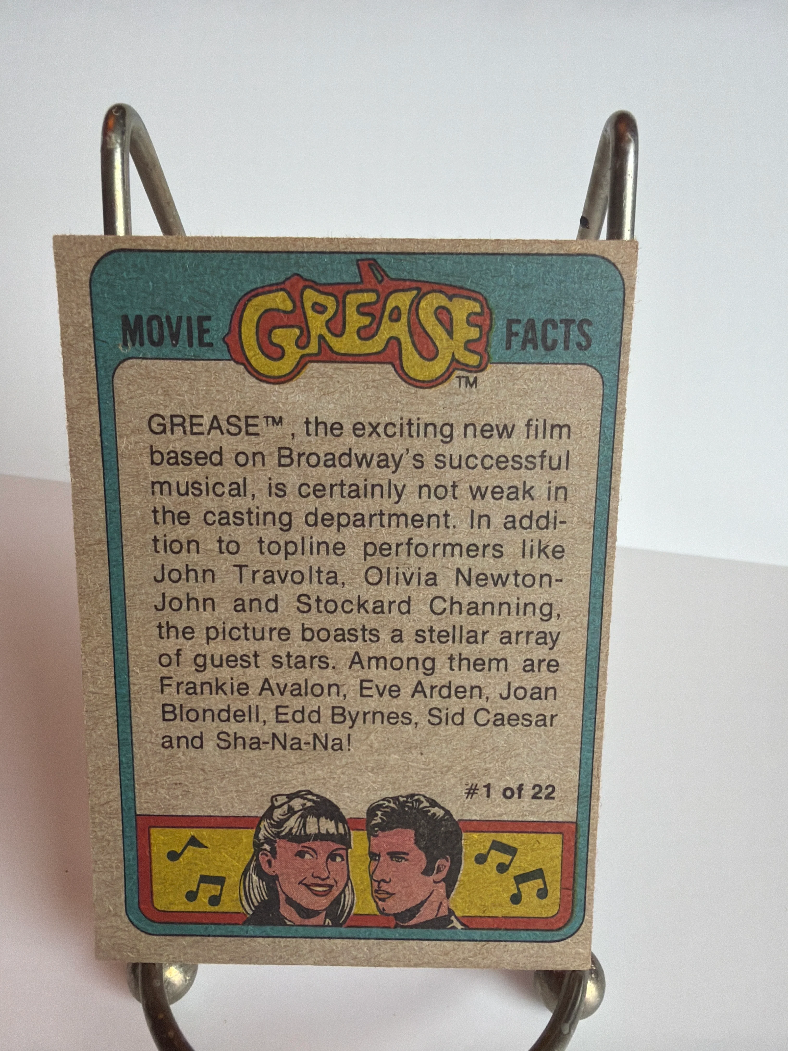 Grease Trading Cards (1978) #10 "The Thunderbirds!" - Image 2
