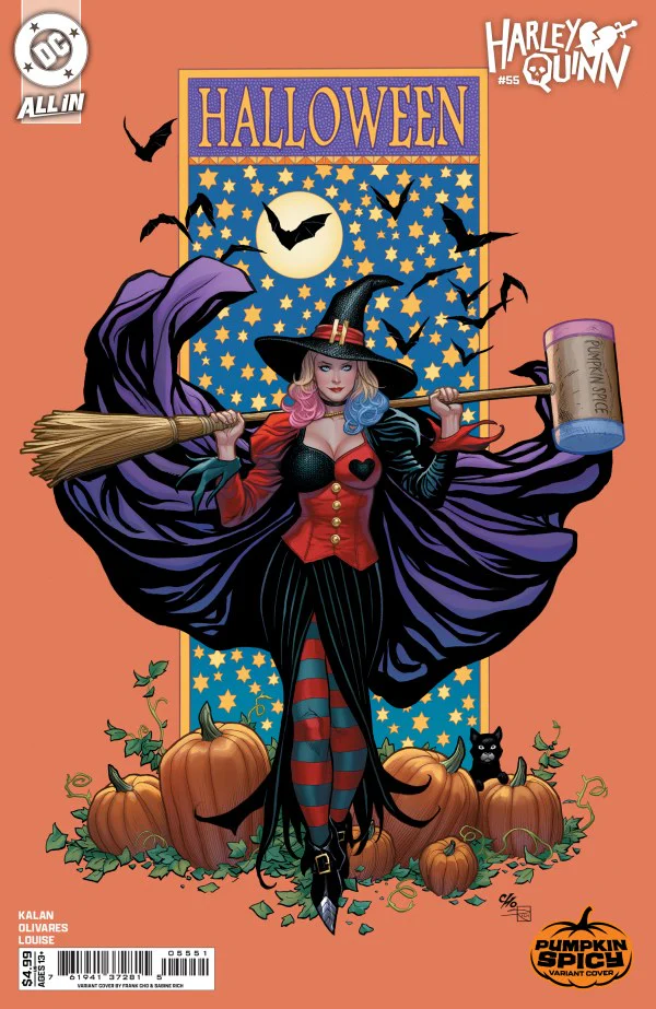 HARLEY QUINN #55 (2025) CVR E FRANK CHO PUMPKIN SPICY CARD STOCK VAR