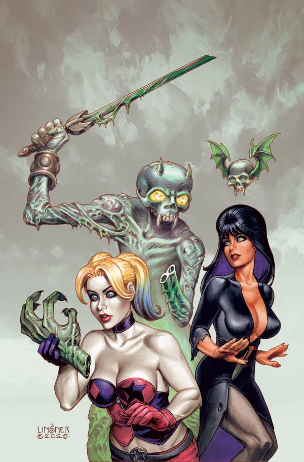 HARLEY QUINN X ELVIRA #3 CVR I INC 1:15 JOSEPH MICHAEL LINSNER VIRGIN VAR