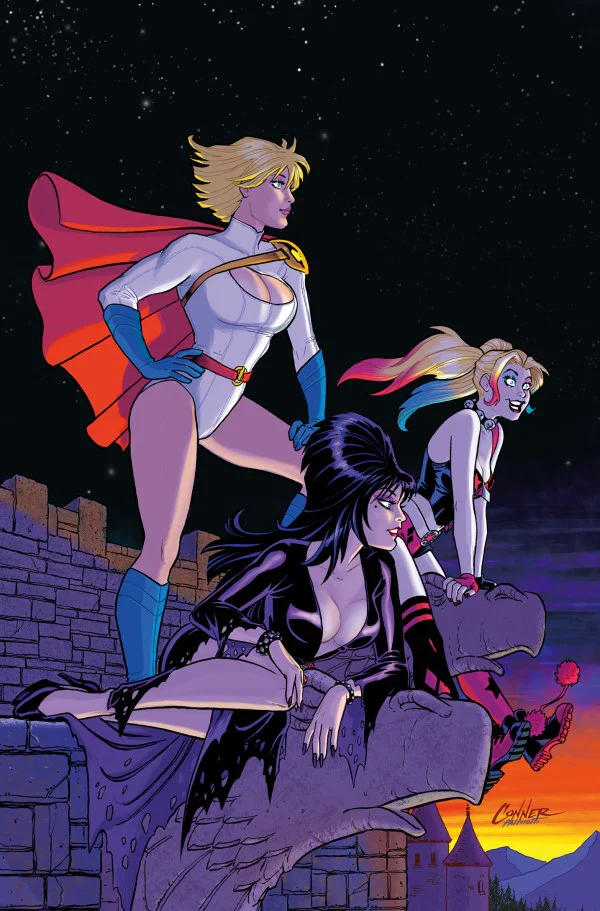 HARLEY QUINN X ELVIRA #3 CVR K INC 1:20 AMANDA CONNER NIGHT VIRGIN VAR