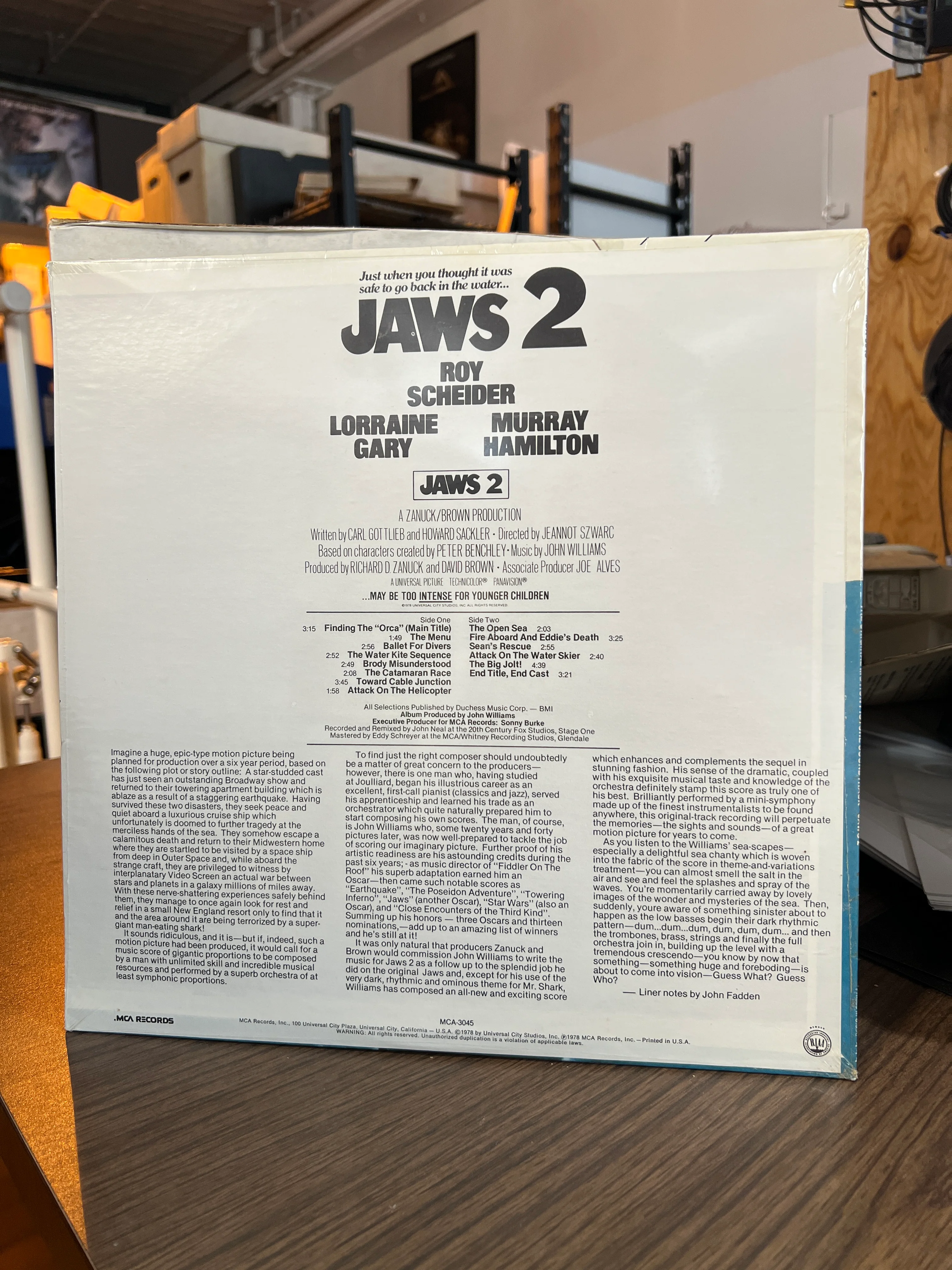 Jaws 2 : OST Original Horror Soundtrack Sealed MCA-3045 - Image 2