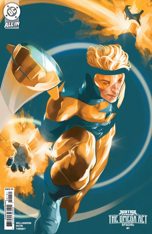 JUSTICE LEAGUE: THE OMEGA ACT SPECIAL #1 (ONE SHOT) CVR E INC 1:25 DON AGUILLO CARD STOCK VAR (DC K.O.)