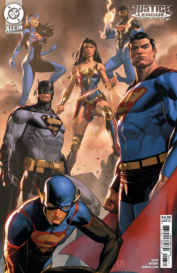 JUSTICE LEAGUE UNLIMITED #7 CVR E JORGE MOLINA SUPERSMASH-UP CARD STOCK VAR (WE ARE YESTERDAY)