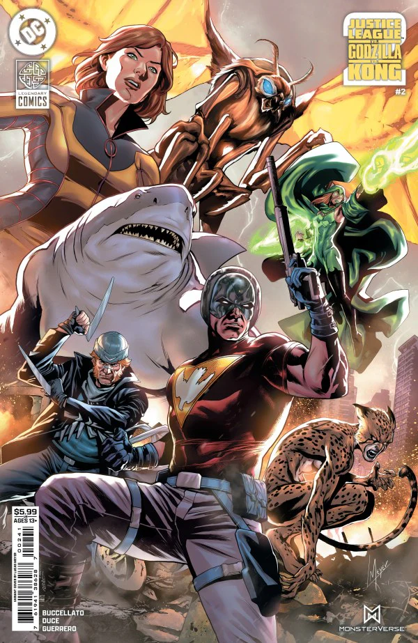 JUSTICE LEAGUE VS GODZILLA VS KONG 2 #2 (OF 7) CVR D LUCAS MEYER CARD STOCK VAR
