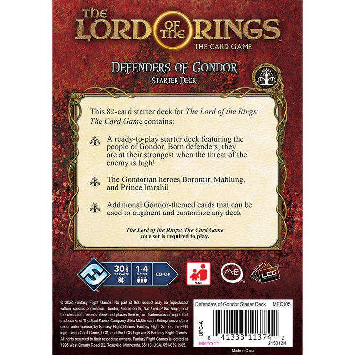 Lord of the Rings : LCG Card Game Defenders of Gondor Starter Deck - Image 2