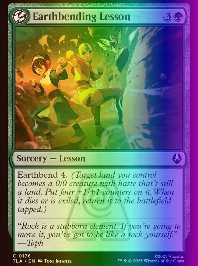 Magic The Gathering : Avatar The Last Airbender - Earthbending Lesson (Foil)
