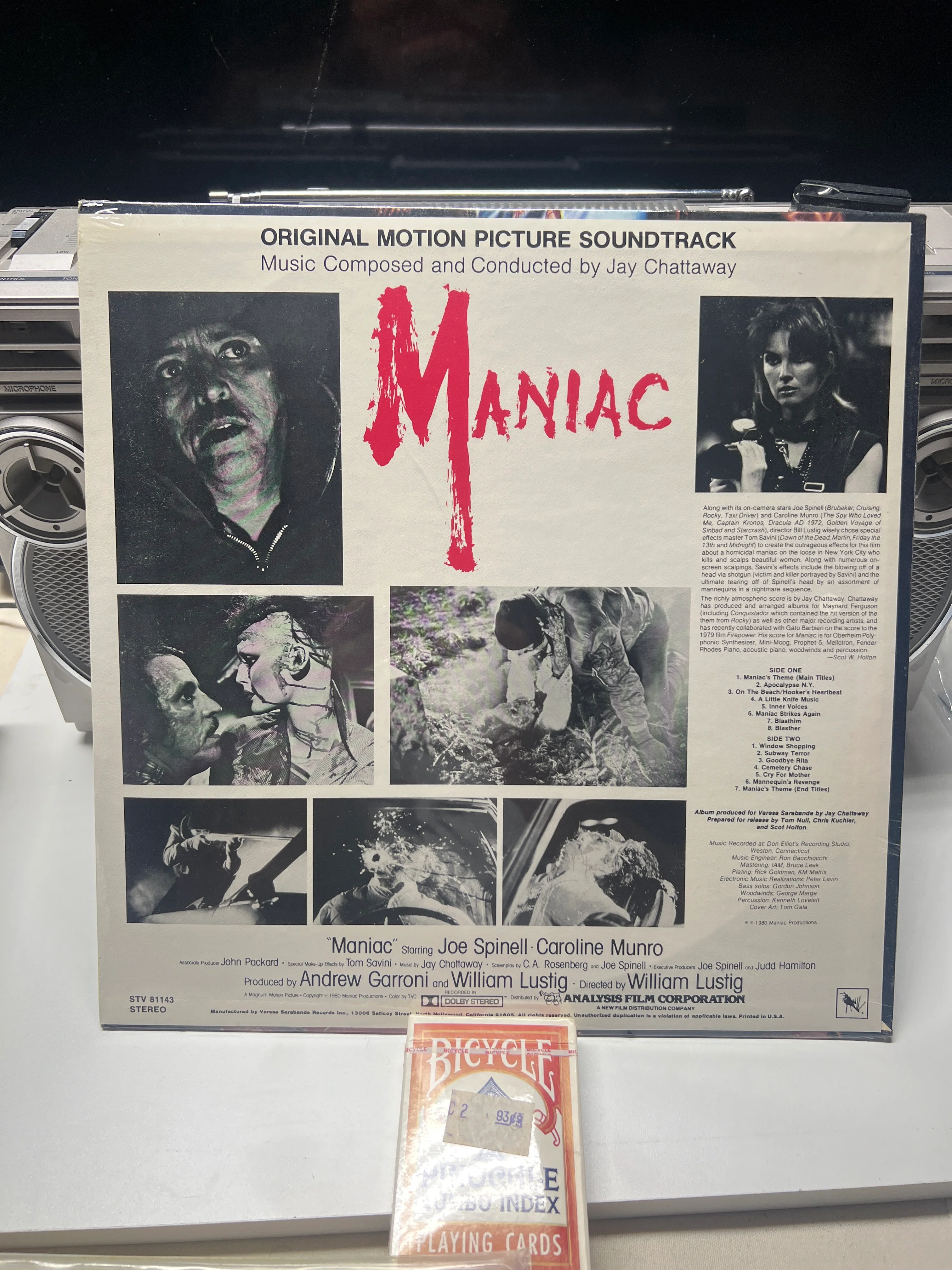 Maniac : OST Soundtrack Vinyl LP Mint / SEALED Original Pressing STV 81143 - Image 2