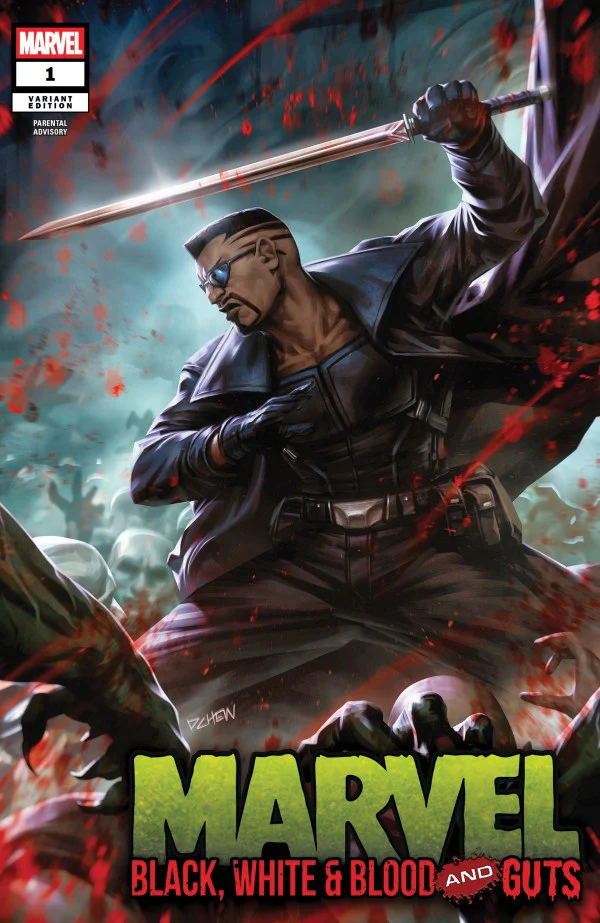 MARVEL: BLACK WHITE & BLOOD AND GUTS #1 DERRICK CHEW VARIANT