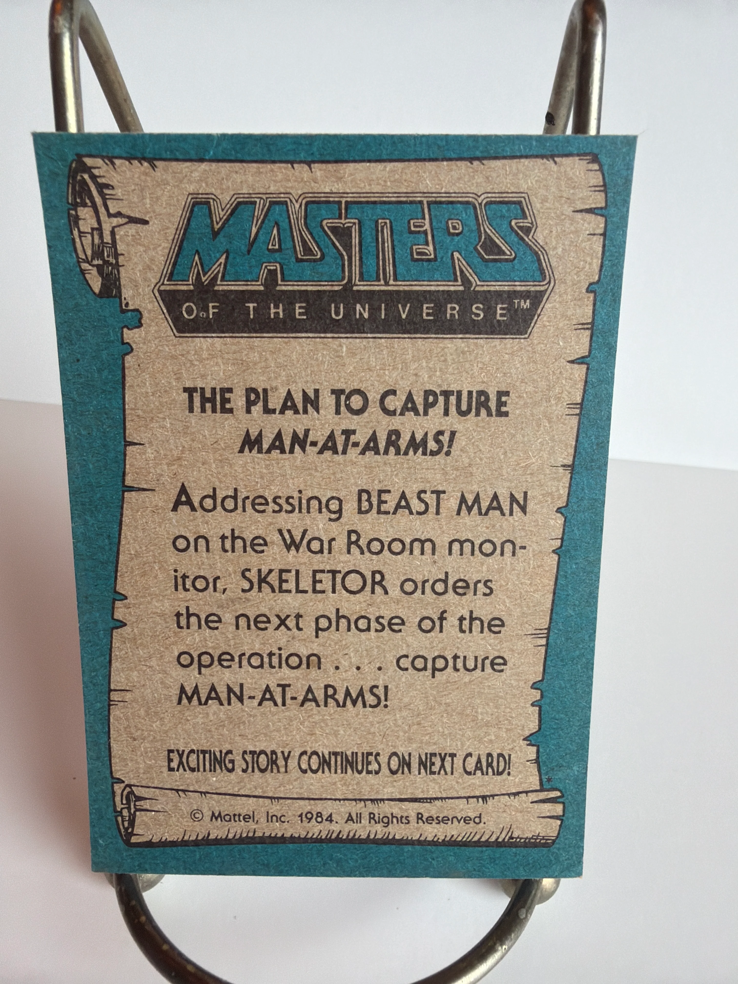 Masters of the Universe Trading Card Series (1984) : #38 "The Plan to Capture Man-At-Arms!" - Image 2