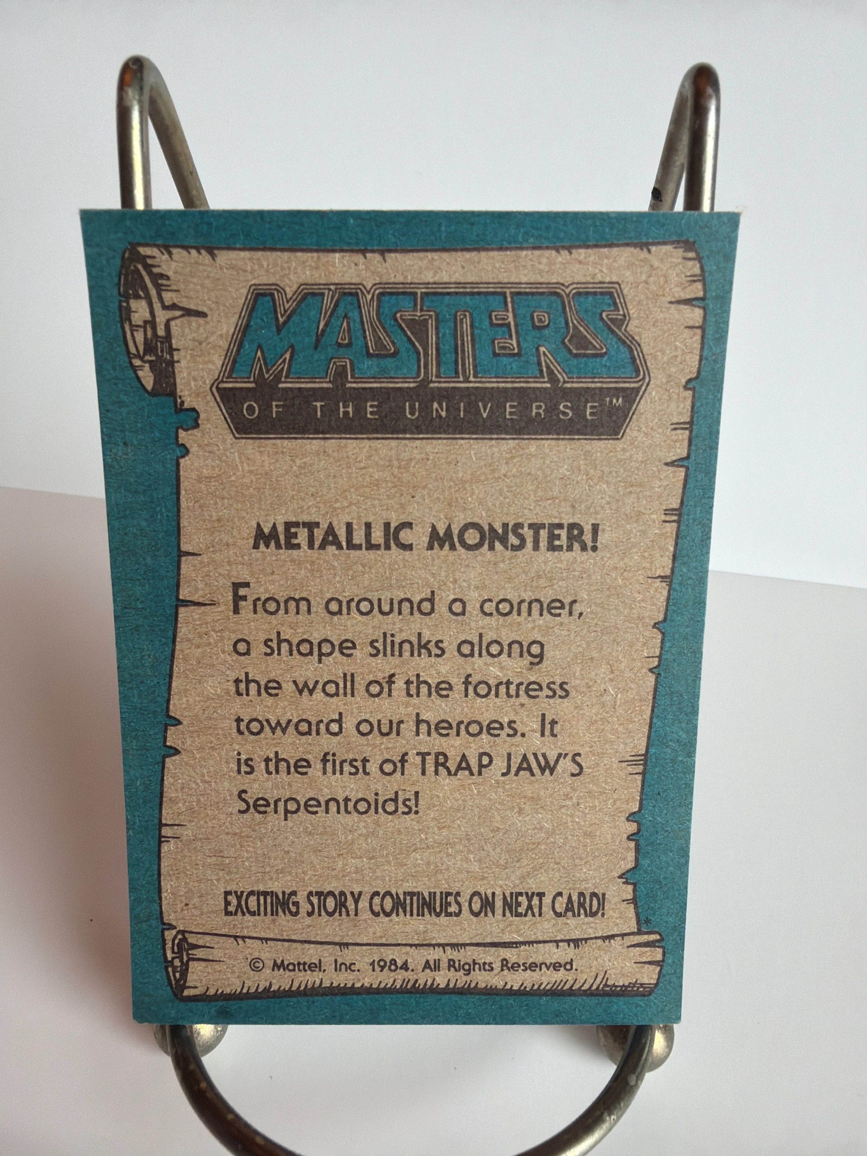 Masters of the Universe Trading Card Series (1984) : #47 "Metallic Monster!" - Image 2
