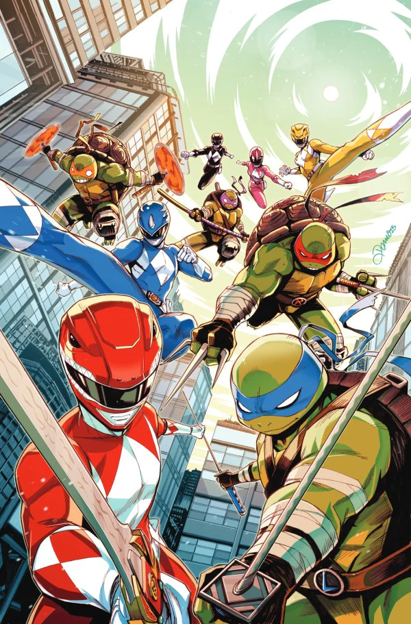 Mighty Morphin Power Rangers/ Teenage Mutant Ninja Turtles III #1 E Variant (Full Art  ***Foil, Zonno)