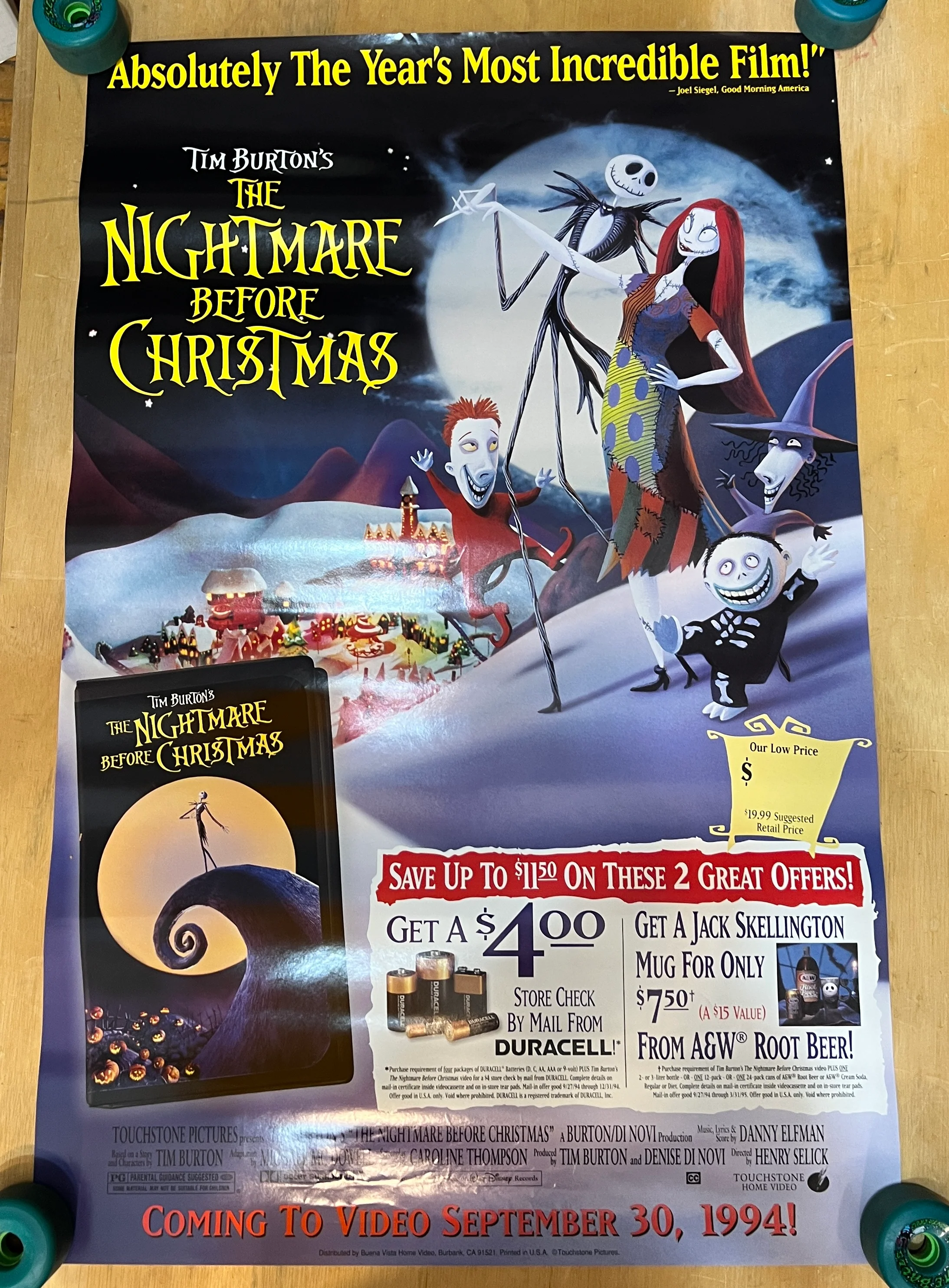 Nightmare Before Christmas  : Video Store Poster - Image 2
