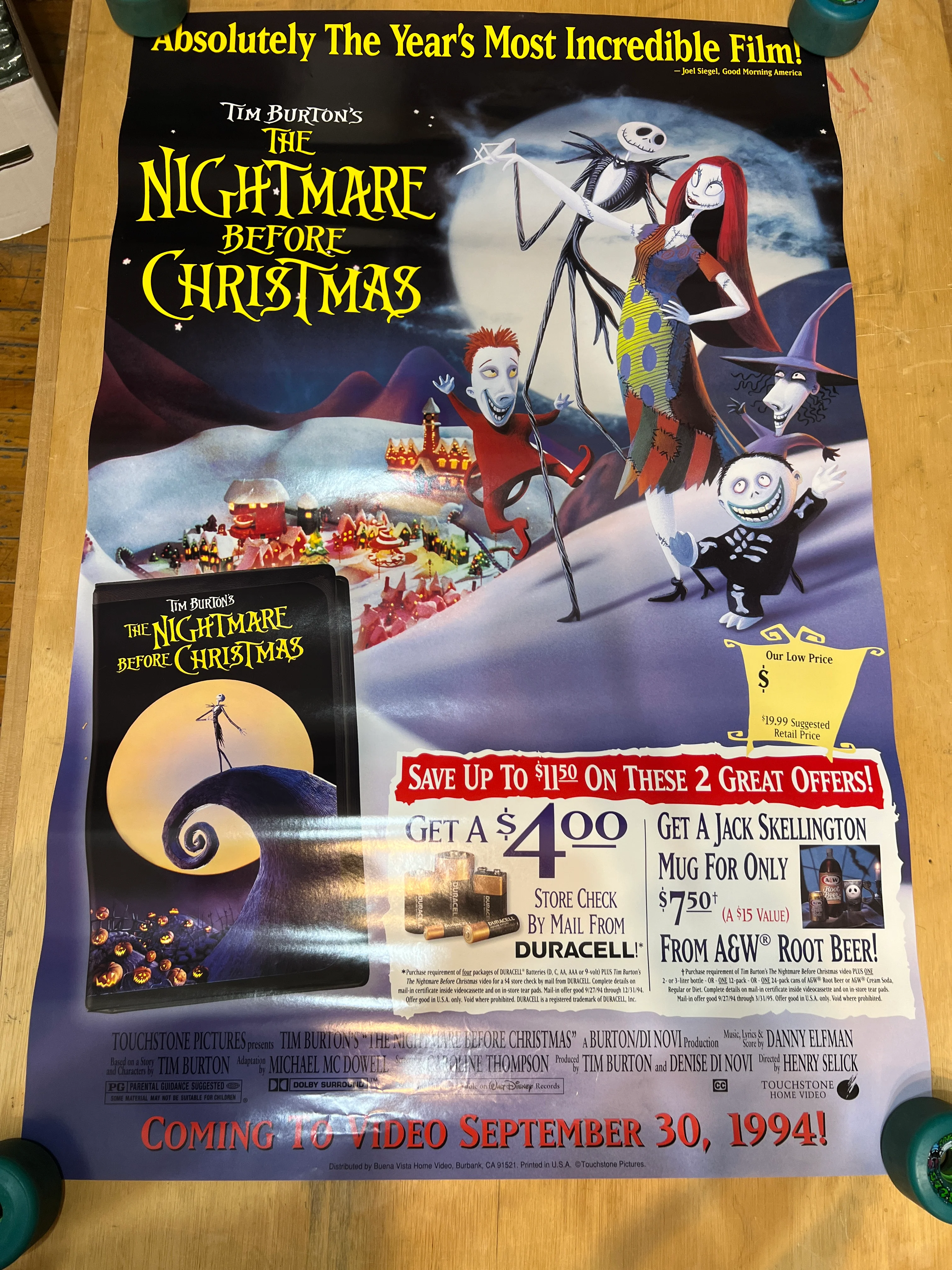 Nightmare Before Christmas  : Video Store Poster - Image 3