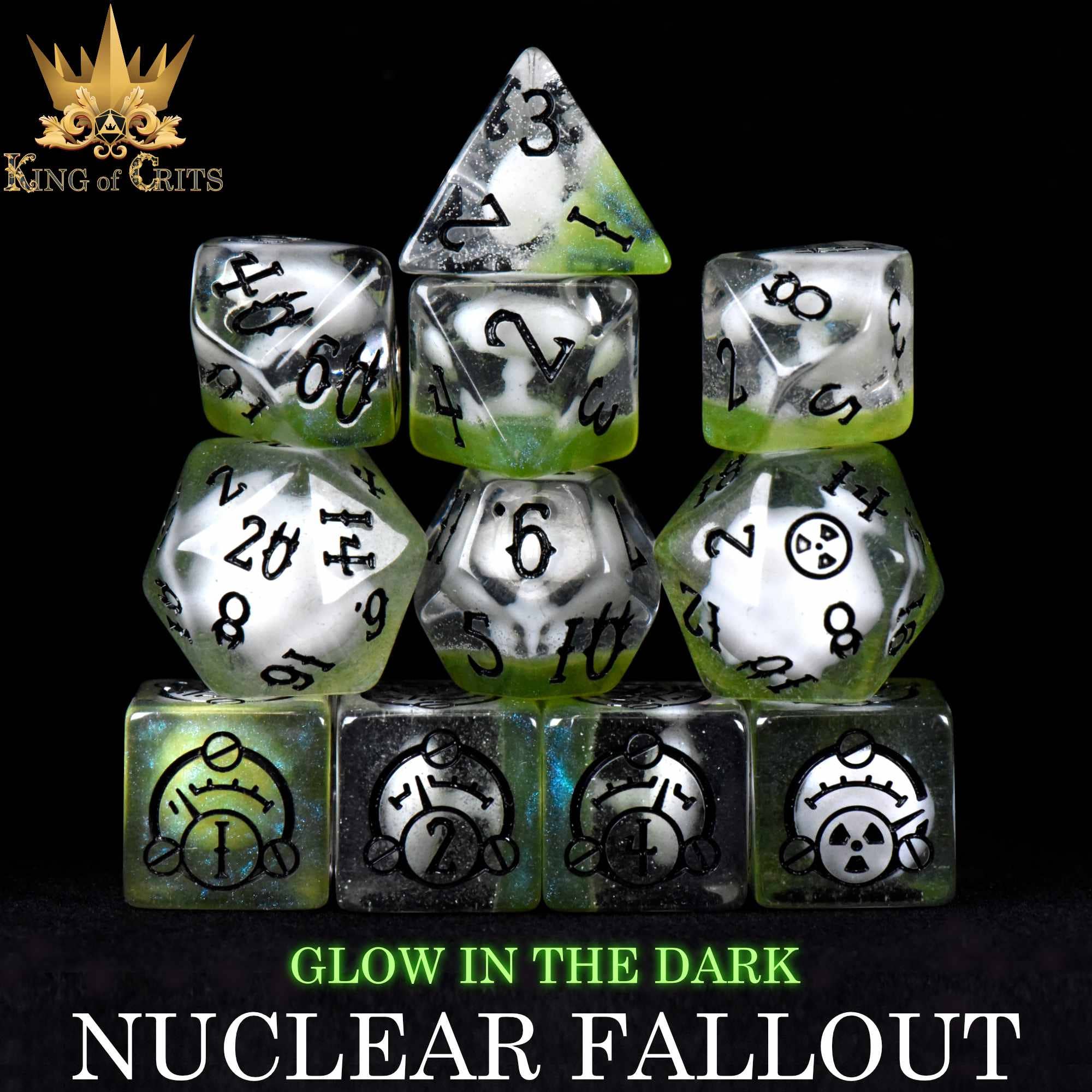Nuclear Fallout - 11 Dice Set (Glow) - Image 3