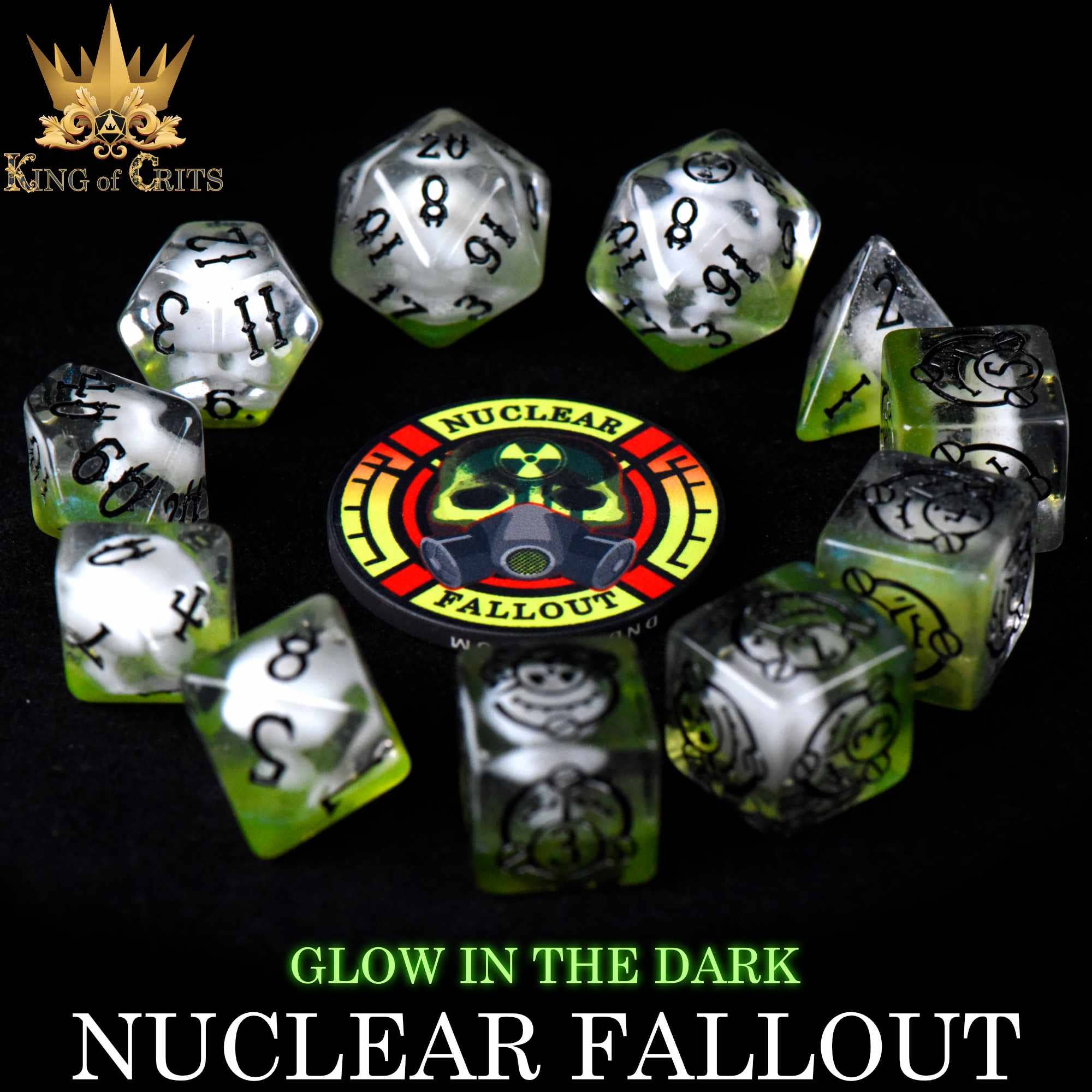 Nuclear Fallout - 11 Dice Set (Glow) - Image 4