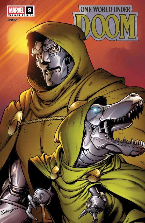 ONE WORLD UNDER DOOM #9 MARK BAGLEY DOOMASAUR VARIANT