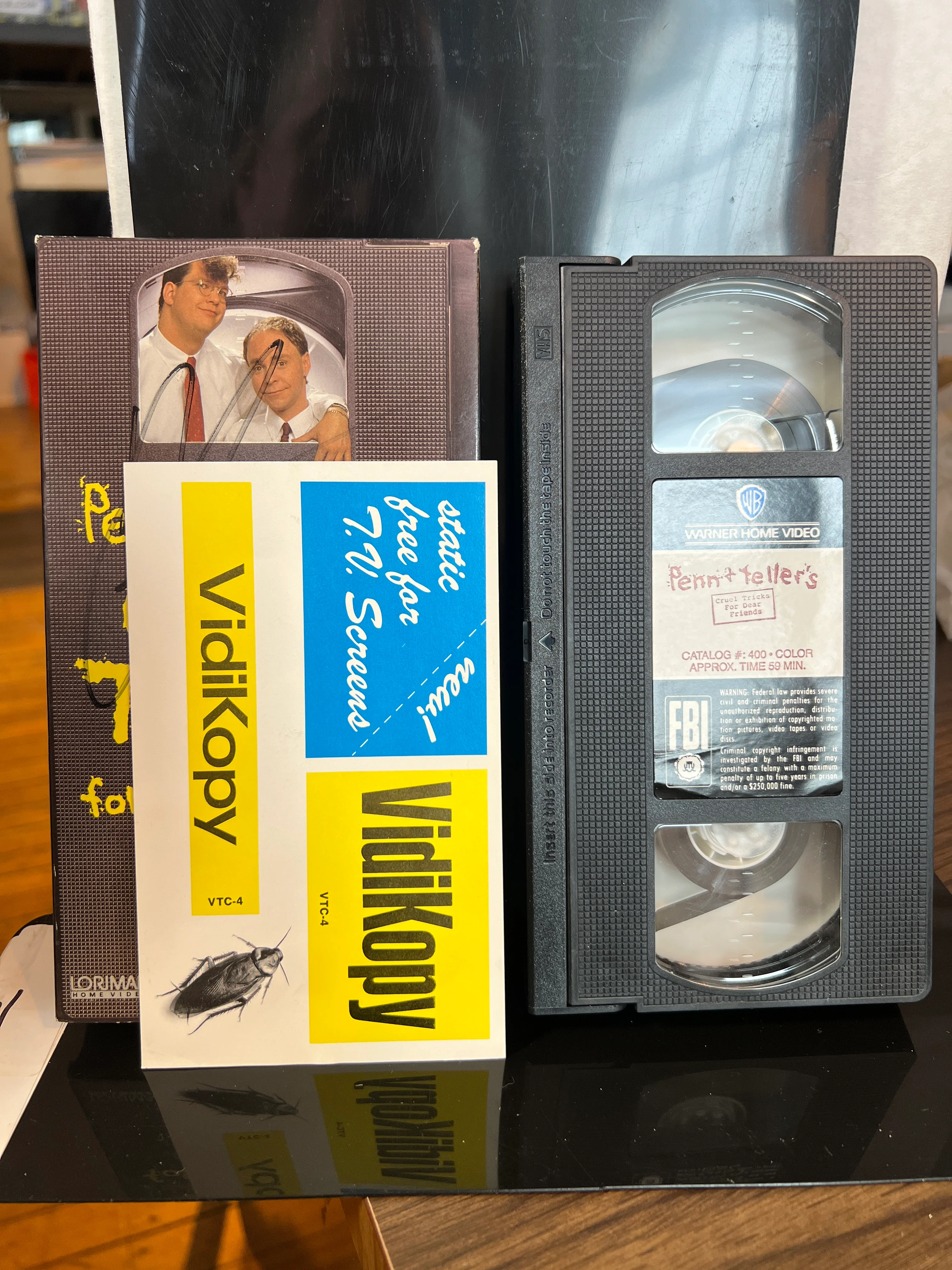 Penn & Teller's Cruel Tricks For Dear Friends VHS Signed by Penn and Teller - Image 3