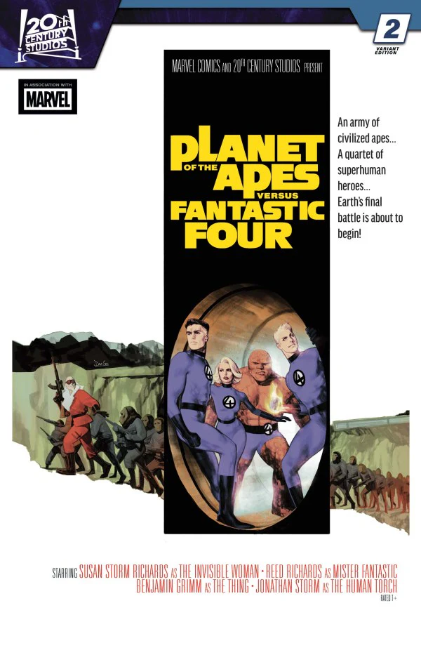PLANET OF THE APES VS. FANTASTIC FOUR #2 DAVI GO MOVIE HOMAGE VARIANT