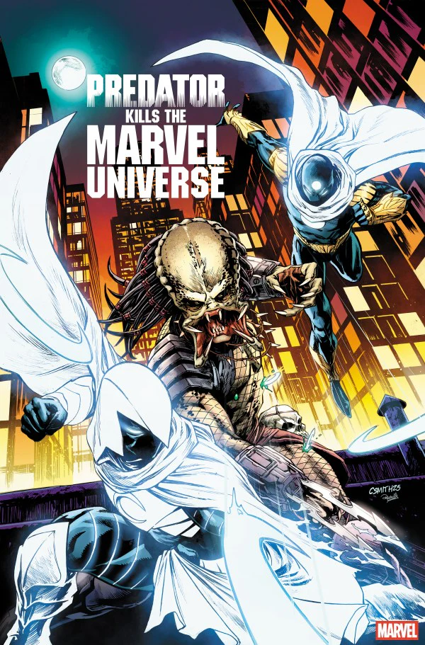 PREDATOR KILLS THE MARVEL UNIVERSE #1 CORY SMITH HUNTING THE HUNTERS VARIANT