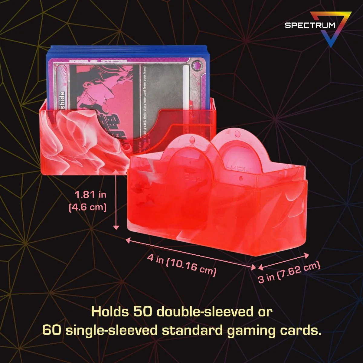 Prism Deck Case - 50 CT - CARNELIAN RED - Image 3