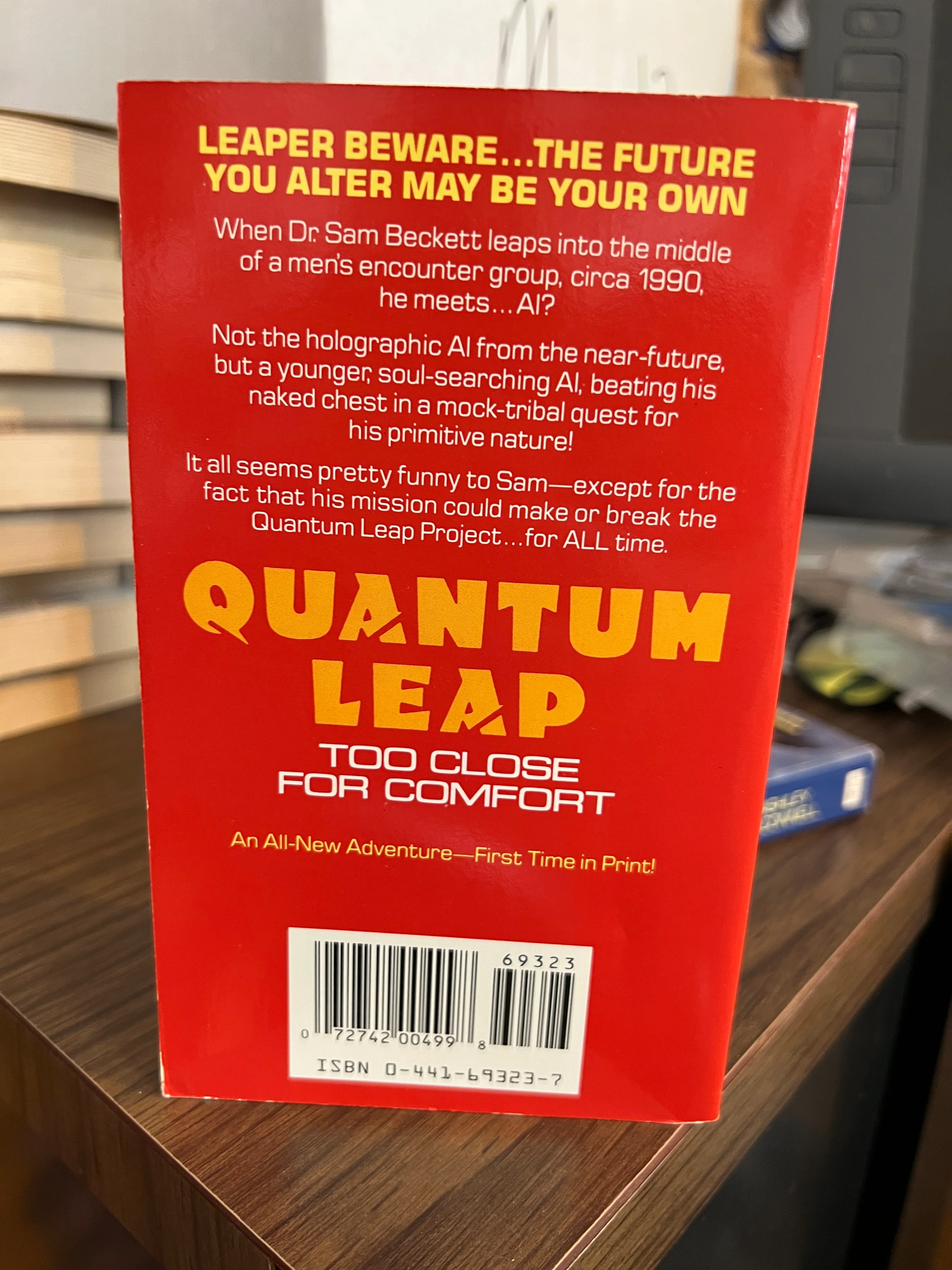 Quantum Leap : "Too Close For Comfort" Tie-In Paperback Novel - Image 3