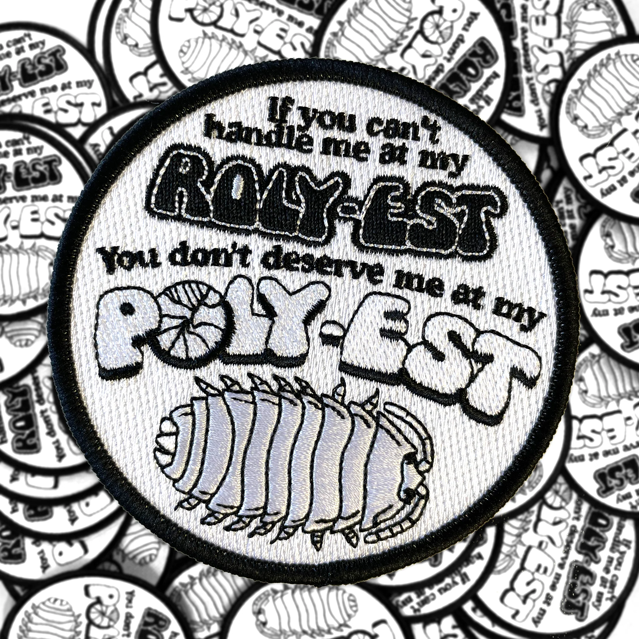 Embroidered Patch: "Rolypoly" by Arcane Bullshit - Image 2